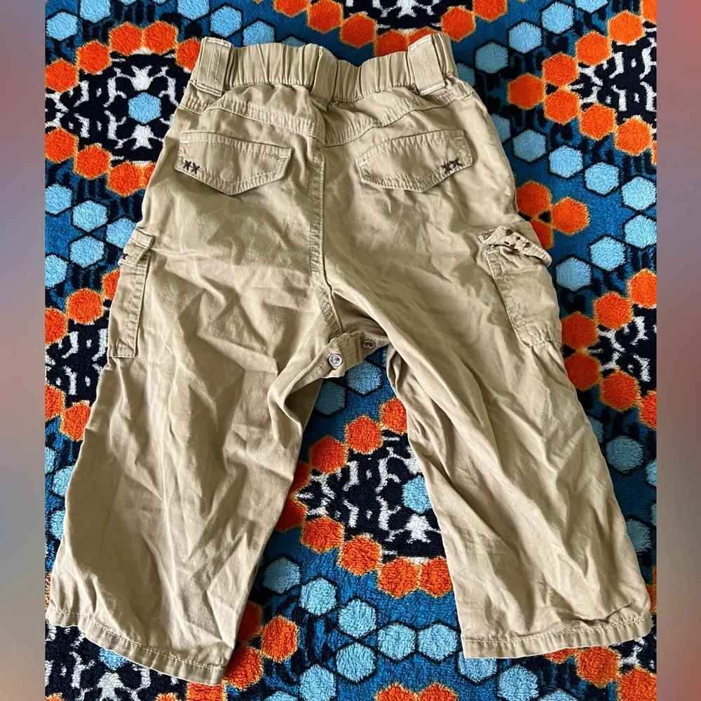 Gap Khaki Cargo Pants Fold up bottom baby boy